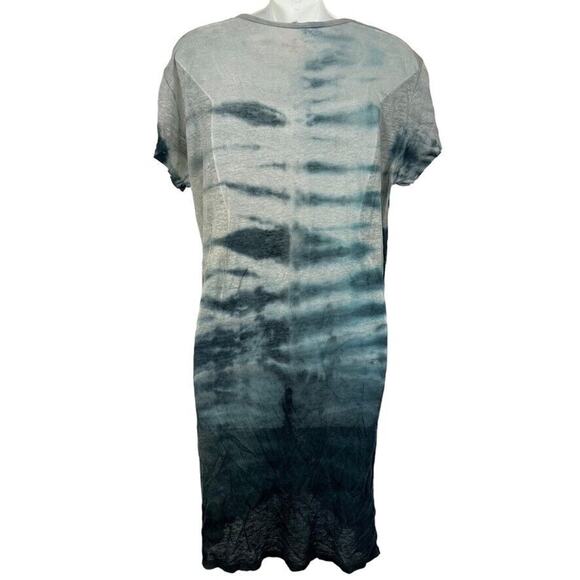 Pete & Greta Johnny Was Womens 100% Linen Tie Dye Short Sleeve Dress Boho sz XS - Picture 14 of 16